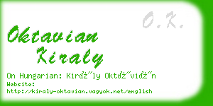 oktavian kiraly business card